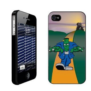 Halloween Designs iPhone Case "Cartoon Frankenstein"   BLACK Protective iPhone 4/iPhone 4S Hard Case: Cell Phones & Accessories