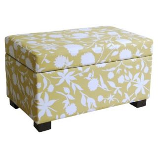 Storage Ottoman: Threshold Medium Storage Ottoman   Yellow Floral