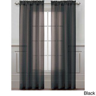 Drake Grid Sheer Curtain Panel