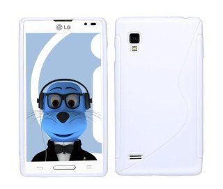 iTALKonline LG L9 P760 Slim Grip S Line TPU Gel Case Soft Skin Cover   White: Cell Phones & Accessories