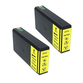 Epson 676xl (t676xl420) Yellow High Yield Compatible Ink Cartridge (pack Of 2) (remanufactured)