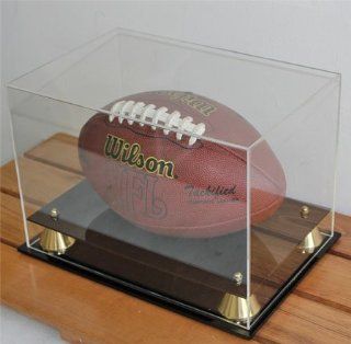 Memorabilia Football Display Case Holder Stand with 98% UV Protection Acrylic cover, ALL sides visible (AC FB05)  