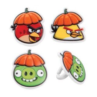 Fall Theme Angry Birds Cupcake Rings   12 ct: Toys & Games