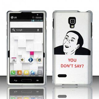 Silver Meme Hard Cover Case for LG Optimus L9 P769: Cell Phones & Accessories
