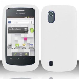 For ZTE Concord V768 (T Mobile) Silicon Skin Case   White SC: Cell Phones & Accessories