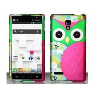 LG Optimus L9 P769 / P760 (T Mobile) Colorful Owl Design Hard Case Snap On Protector Cover + Free Opening Tool + Free American Flag Pin: Cell Phones & Accessories