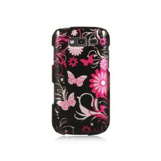 Pink Butterfly Hard Cover Case for Samsung Galaxy S Blaze 4G SGH T769 Cell Phones & Accessories