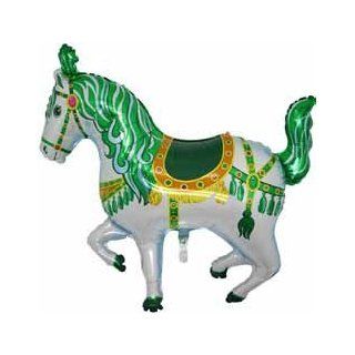 Grabo 35 Inch Green Circus/ Carousel/ Carnival Horse Shaped Foil Balloon: Kitchen & Dining