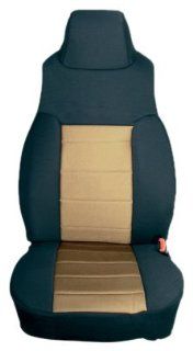 Rugged Ridge 13243.04 Black & Tan Custom Fit Poly Cotton Front Seat Cover   Pair Automotive