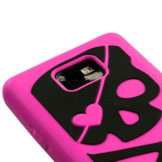 MYBAT SAMI777CASKPT023 Pastel Big Skull Protective Case for Samsung Galaxy S2   1 Pack   Retail Packaging   Pink: Cell Phones & Accessories