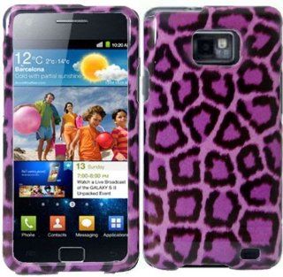 Purple Leopard Hard Case Cover for Samsung Attain i777: Cell Phones & Accessories