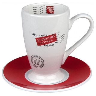 Konitz Coffee Bar Amore Mio Irish Coffee Cups And Saucers (set Of 2)