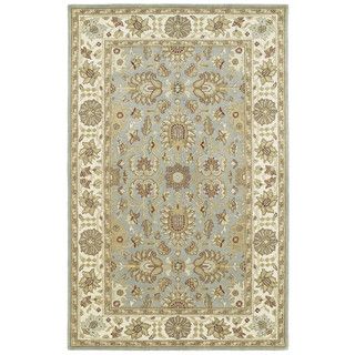 Anabelle Spa Blue Hand tufted Wool Area Rug (10 X 14)