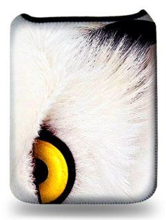 White Owl Close Up Soft Sleeve Case   For iPad 1, iPad 2, iPad 3, Galaxy Tab 10.1, and other Generic Tablets   Pocket Pouch: Cell Phones & Accessories