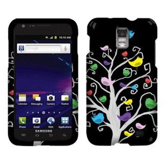  Fincibo (TM) Protector Cover Snap On Hard Crystal Case For Samsung Galaxy Skyrocket i727   Colorful Bird On The Tree: Cell Phones & Accessories