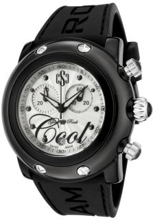 Glam Rock GRD10059  Watches,Womens Crazy Sexy Cool Chronograph Silver Guilloche Dial Black Silicon, Chronograph Glam Rock Quartz Watches