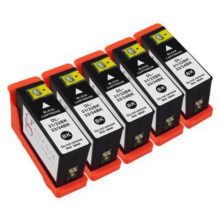 Sophia Global Compatible Black Ink Cartridge Replacements For Dell 31 (pack Of 5)