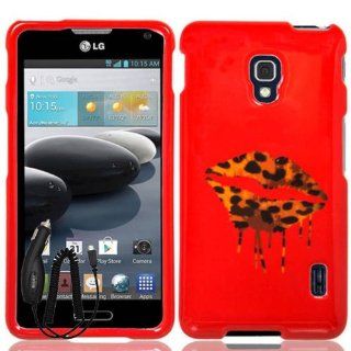 LG OPTIMUS F6 D500 CHEETAH LIPS RED COVER SNAP ON HARD CASE +FREE CAR CHARGER from [ACCESSORY ARENA]: Cell Phones & Accessories
