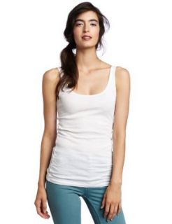 Michael Stars Women's Ribbed Supima Modal Tank, White, One Size at  Womens Clothing store