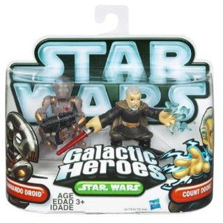Star Wars Galactic Heroes 2010 Count Dooku and Commando Droid Action Figure 2 Pack: Toys & Games