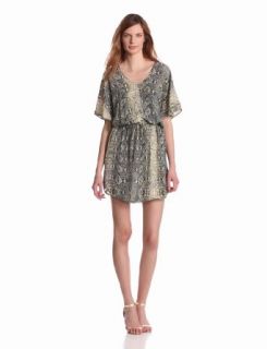 eight sixty Women's King Snake Print Dress, Navy/Maize, X Small at  Womens Clothing store: