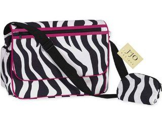 Hot Pink and Zebra Print Messenger Baby Diaper Bag  Diaper Tote Bags  Baby