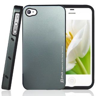 JETech Luxury iPhone 4/4S Case with Aluminum Cover and Protective Silicone Insert for Apple iPhone 4 4S (Black): Cell Phones & Accessories