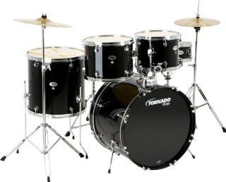 Mapex Tornado 5 Piece Drumset Black: Musical Instruments
