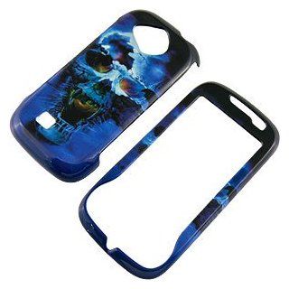 Blue Skull Protector Case for Samsung Reality SCH U820: Cell Phones & Accessories
