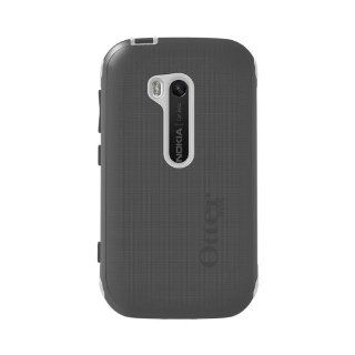 OtterBox Defender Series Case and Holster for Nokia Lumia 822   Retail Packaging   Gray/White Cell Phones & Accessories
