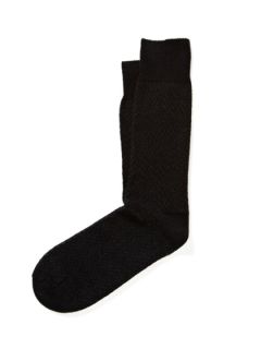 Tonal Chevron Cashmere Blend Socks by Punto