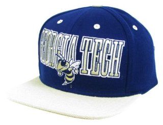 adidas Georgia Tech Yellow Jackets Navy & Beige Flat Brim Snapback Hat : Sports Fan Baseball Caps : Sports & Outdoors
