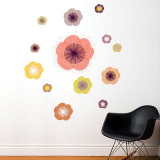 ADZif Spot Solstice Flowers Wall Decal S3339A Color: Salmon