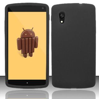 LG GOOGLE NEXUS 5 D820 SOLID BLACK SILICONE RUBBER SKIN COVER SOFT GEL CASE from [ACCESSORY ARENA]: Cell Phones & Accessories