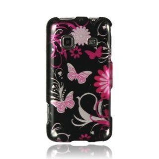 SAMSUNG GALAXY PREVAIL M820   PINK BUTTERFLY FLOWER HARD SKIN CASE COVER: Cell Phones & Accessories