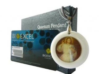 Pack of 2 Bioexcel Christian Religious Jesus Ceramic Quantum Scalar Energy Pendant + Free Bio Card + Free Anti Radiation Stickers: Shoes
