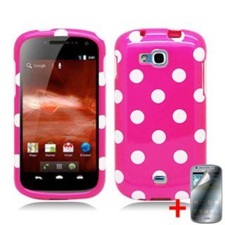 SAMSUNG GALAXY ADMIRE 2 PINK WHITE POLKA DOT COVER SNAP ON HARD CASE + SCREEN PROTECTOR from [ACCESSORY ARENA] Cell Phones & Accessories
