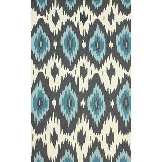 Nuloom Handmade Modern Ikat Grey Rug (5 X 8)