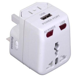 GGI Universal World Wide Travel Adapter with USB port: Cell Phones & Accessories