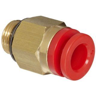 SMC KQ Series Brass Push to Connect Tube Fitting, Connector, 5/32" Tube OD x 10 32 UNF Male: Industrial & Scientific