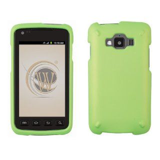 Neon Green Rubberized Hard Case Protector Phone Cover for Samsung Rugby Smart (SGH i847) AT&T: Cell Phones & Accessories
