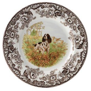 Spode Woodland Hunting Dogs English Springer Spaniel Dinner Plate Kitchen & Dining