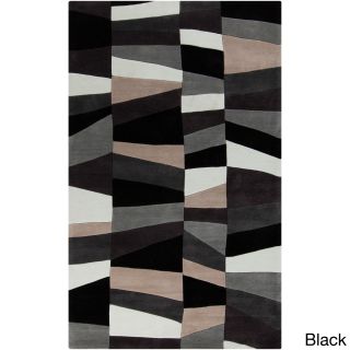 Surya Carpet, Inc. Hand tufted Mosaic Geometric Area Rug (9 X 13) Black Size 9 x 13