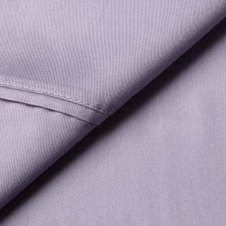 Elite Home Products Concierge Collection 500 Thread Count Cotton Rich Solid Sheet Set Purple Size Queen