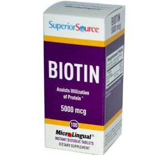 Superior Source Biotin 5000 mcg Energy Metabolism 100 Tab: Health & Personal Care