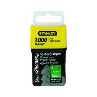 Stanley Tra204T 1/4 Inch Light Duty Narrow Crown Staples, Pack of 1000(Pack of 1000)   Hardware Staples  