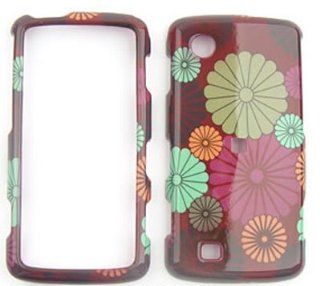 LG Chocolate Touch vx8575 Big Daisy Flowers on Brown Hard Case/Cover/Faceplate/Snap On/Housing/Protector: Cell Phones & Accessories