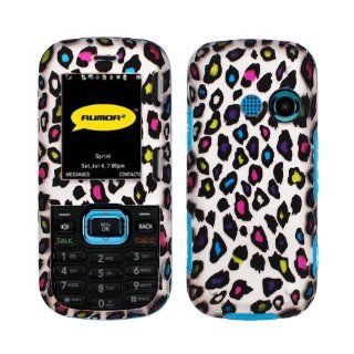 Silver Black Pink Red Purple Blue Green Colorful Leopard Rubberized Snap on Design Case Hard Case Skin Cover Faceplate for Lg Cosmos Vn250 Rumor 2 Rumor2 Lx265 + Screen Protector Film + Free Cell Phone Bag Cell Phones & Accessories