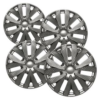 Wca 1034 15gm Design Hub Cap Abs Gun Metal Pattern 15 inch (set Of 4)