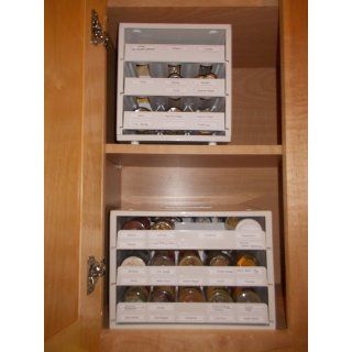 YouCopia Classic SpiceStack 24 Bottle Spice Organizer with Universal Drawers, White Kitchen & Dining